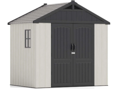 8ft.Wx6ft.DPlasticStorageShedwithFloorResinShedwithReinforcedSteelStructureBeige-5