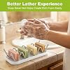 Wavy Soap Holder for Shower, 304 Stainless Steel Shampoo Bar Holder with Drainage Tray & Foaming Net for Shampoo Bar - Image 3