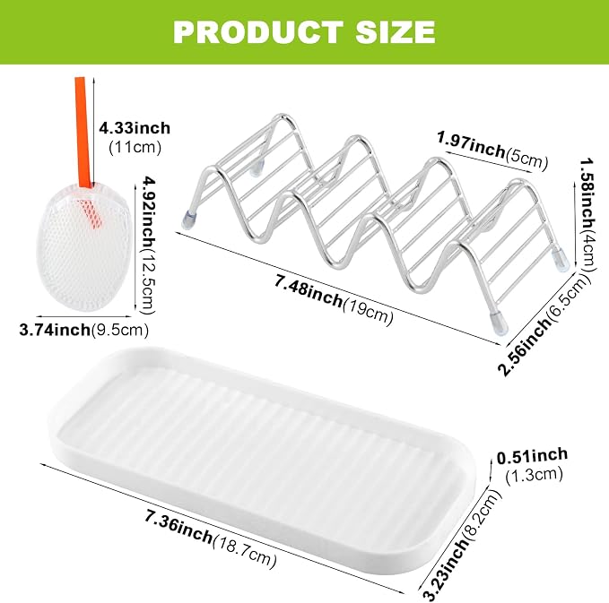 Wavy Soap Holder for Shower, 304 Stainless Steel Shampoo Bar Holder with Drainage Tray & Foaming Net for Shampoo Bar - Image 2